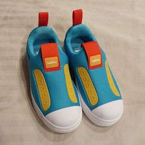 Native Kids Sneakers in Blue and Yellow